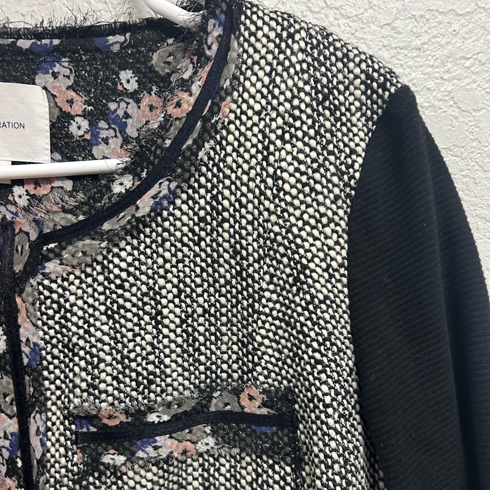 BCBGeneration Tweed Jacket with Black and Gray Tweed. Size M